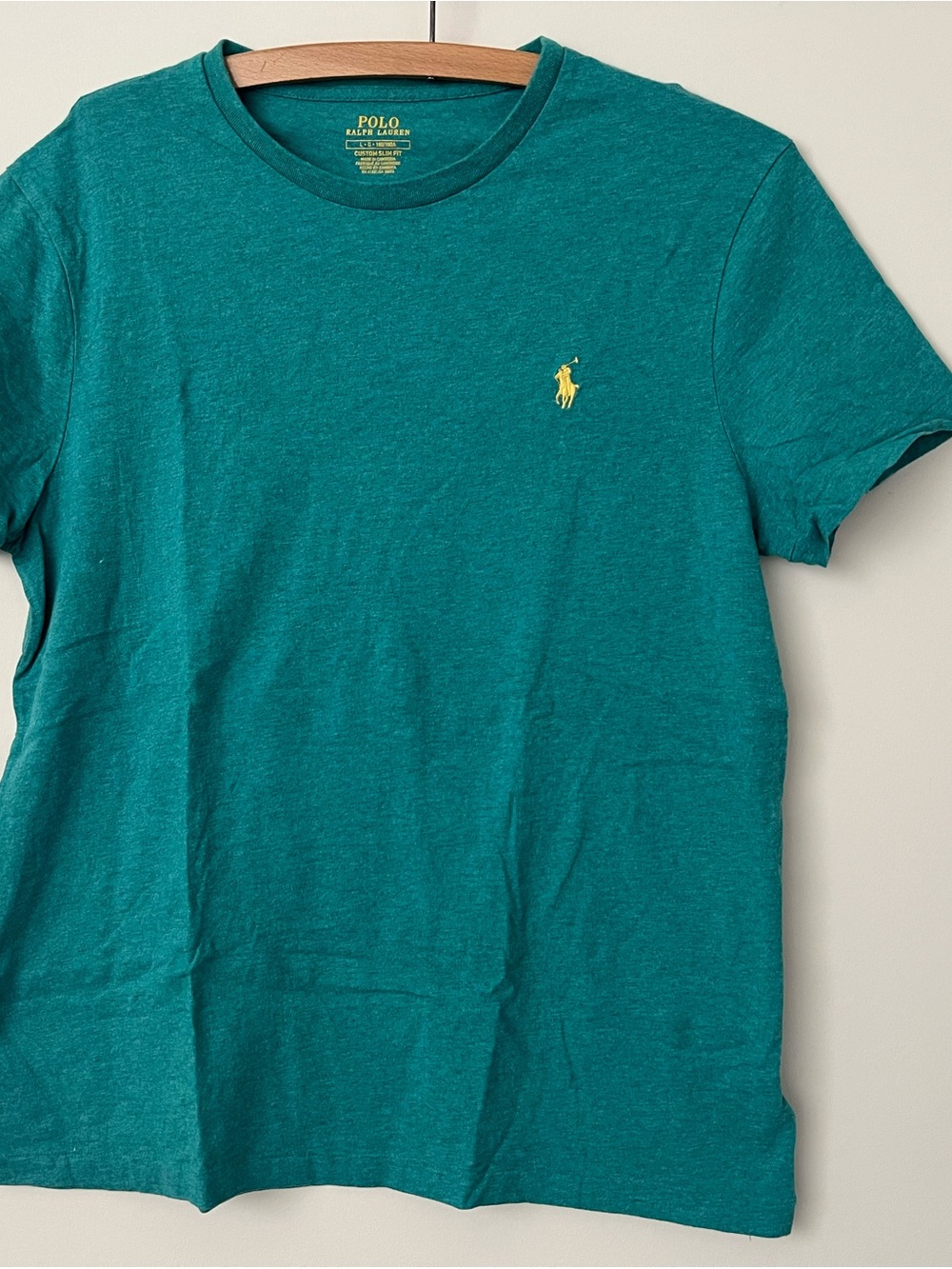 Polo by Ralph Lauren Teal Short Sleeve Crewneck with Yellow Pony